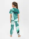 Детская пижама с брюками / красочный зелёный развод