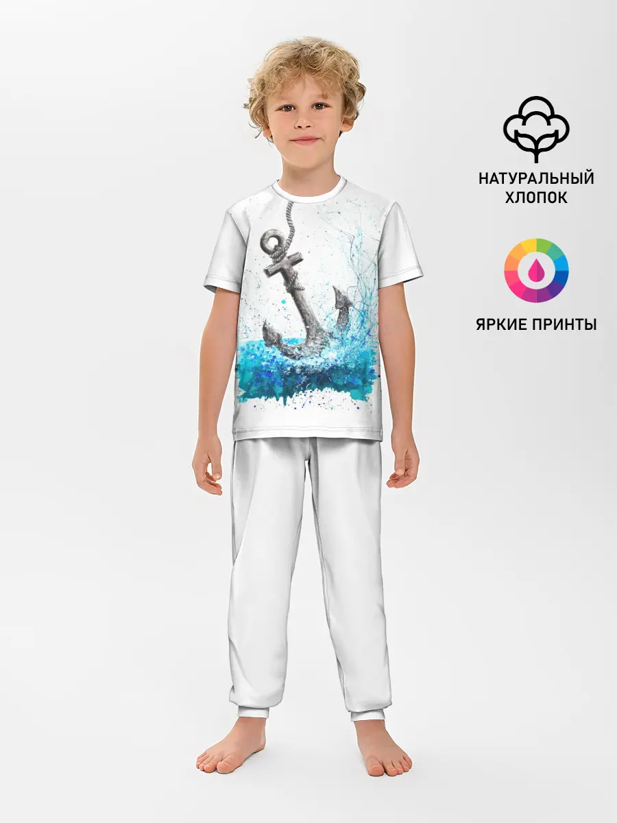 Детская пижама с брюками / Якорь На Холсте