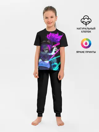 Детская пижама с брюками / KDA. Akali