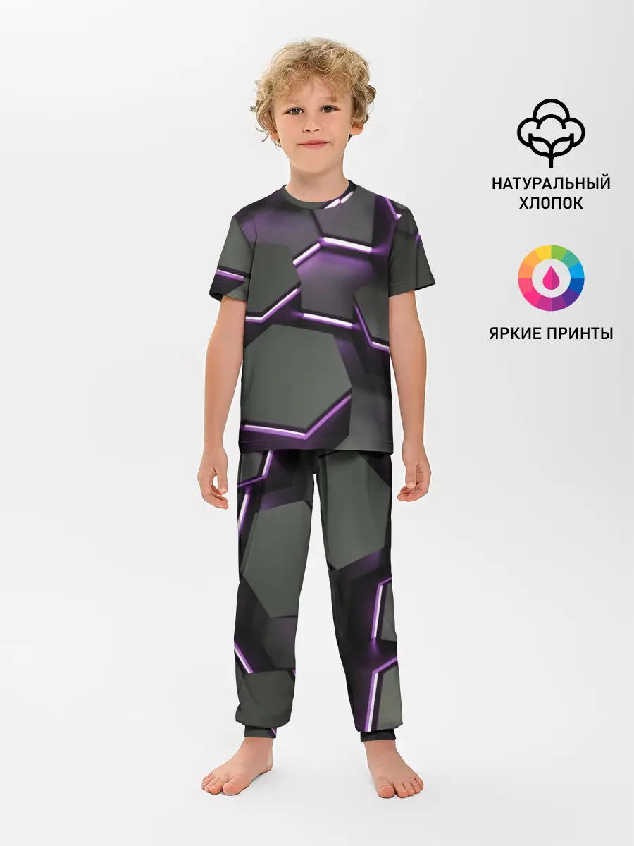 Детская пижама с брюками / Neon light