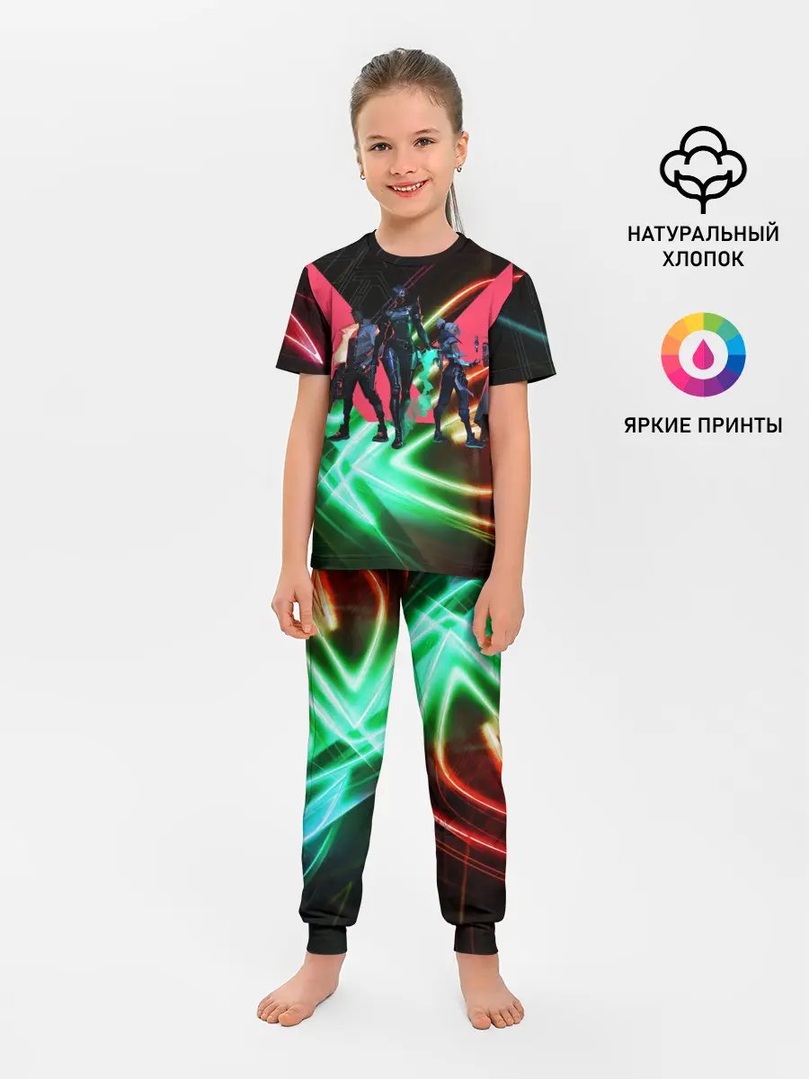 Детская пижама с брюками / Valorant | Neon