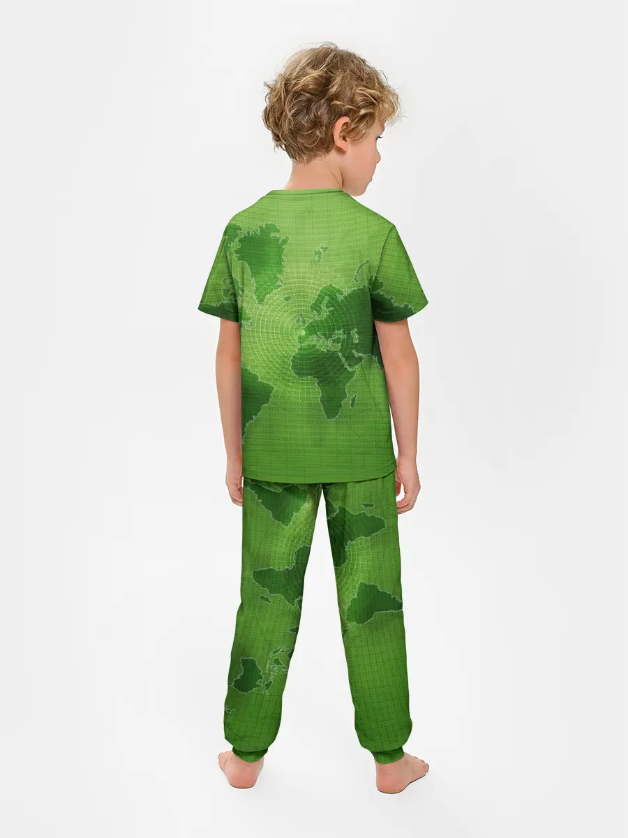 Детская пижама с брюками / Карта мира
