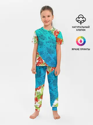 Детская пижама с брюками / ЛЕТНИЕ КРАСКИ | ТРОПИКИ / SUMMER / МОРЕ