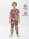 Детская пижама с брюками / НЕОНОВЫЕ ЛИНИИ / АБСТРАКЦИЯ