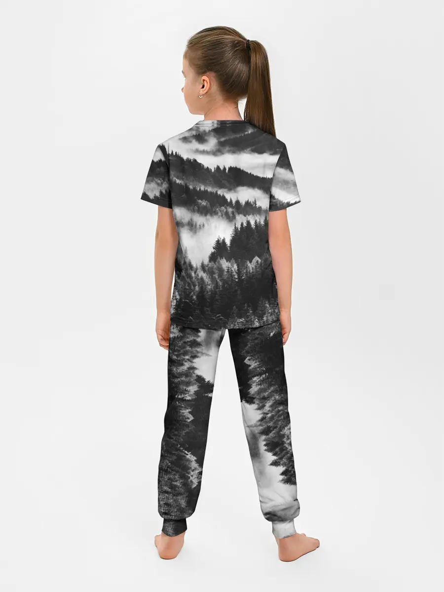 Детская пижама с брюками / ТУМАННЫЙ ЛЕС / МРАЧНЫЙ ЛЕС