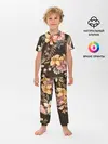 Детская пижама с брюками / цветы