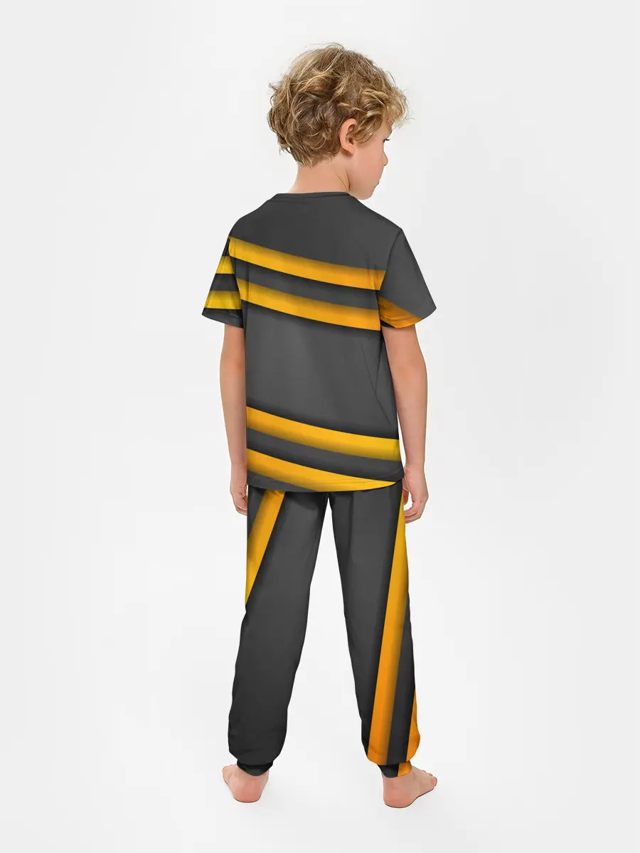 Детская пижама с брюками / Желтые полосы
