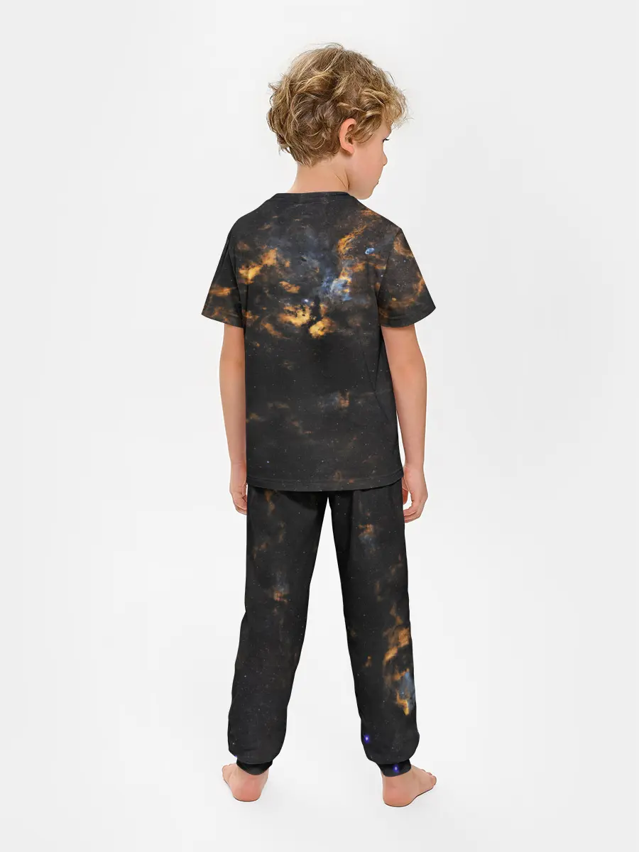 Детская пижама с брюками / Космическое небо