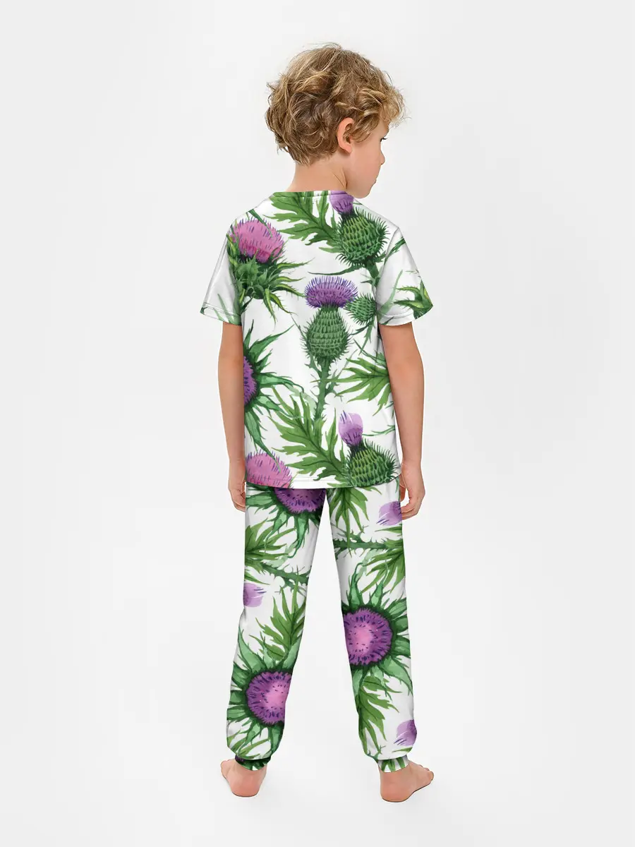 Детская пижама с брюками / Цветок репейника