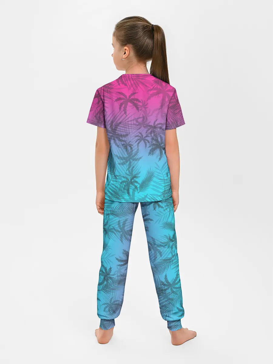 Детская пижама с брюками / РЕТРО ПАЛЬМЫ
