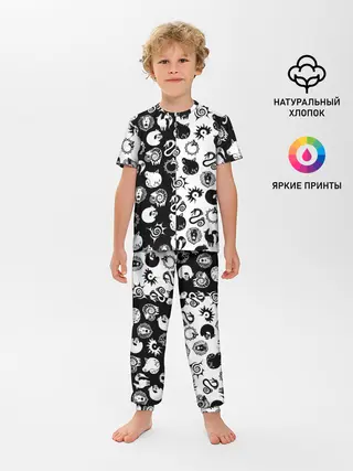 Детская пижама с брюками / ЭМБЛЕМЫ 7 СМЕРТНЫХ ГРЕХОВ