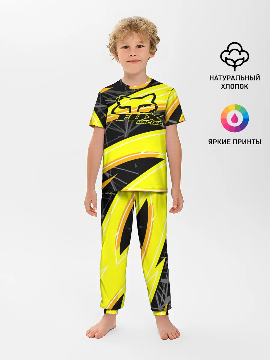 Детская пижама с брюками / Форма для мотокросса FOX