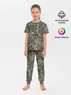 Детская пижама с брюками / Камуфляж Зеленый Слоник