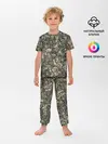 Детская пижама с брюками / Камуфляж Зеленый Слоник