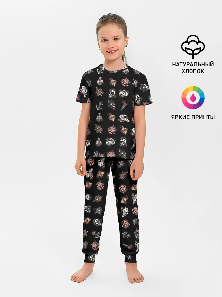 Детская пижама с брюками / Уличные эмблемы