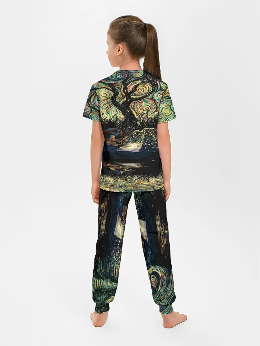 Детская пижама с брюками / НОЧЬ В ЛЕСУ