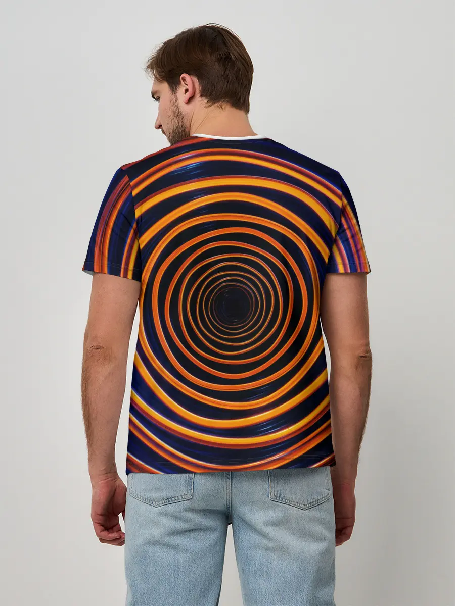 Мужская базовая футболка / Круги неоновые