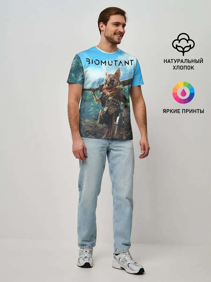 Мужская базовая футболка / Biomutant Биомутант