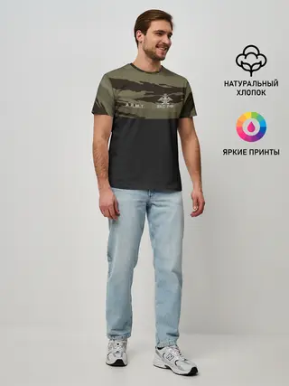 Мужская базовая футболка / Камуфляж ВКС РФ