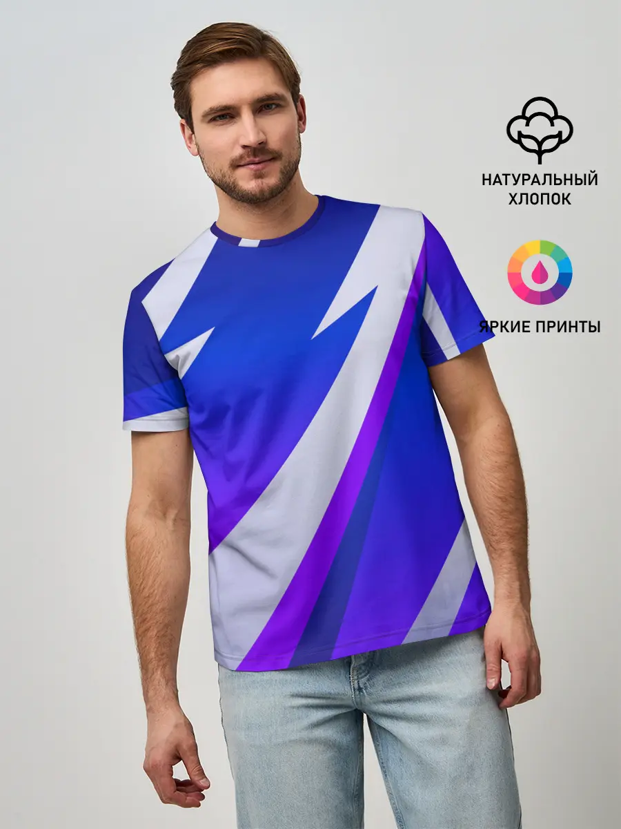 Мужская базовая футболка / SPORT STYLE BLUE