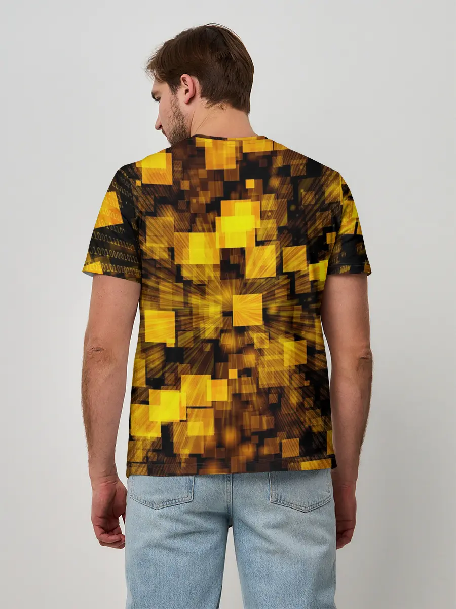 Мужская базовая футболка / Неоновый взрыв