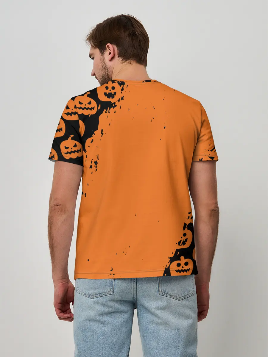 Мужская базовая футболка / Далматинец в шляпе | Хэллоуин