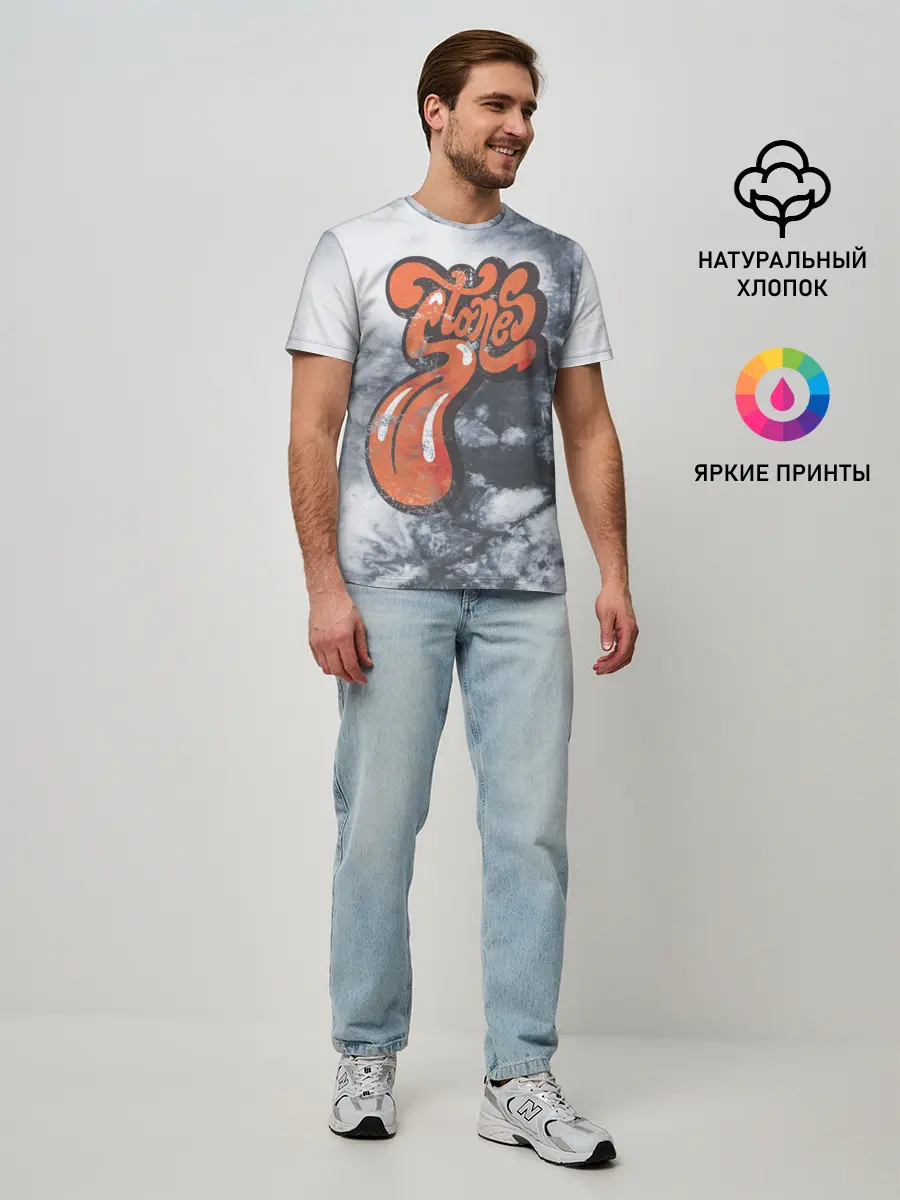 Мужская базовая футболка / rolling stones