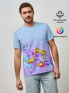 Мужская базовая футболка / ноты краски музыканту