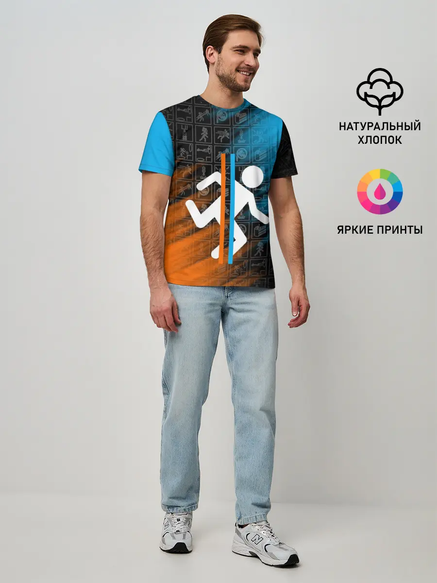 Мужская базовая футболка / PORTAL 2