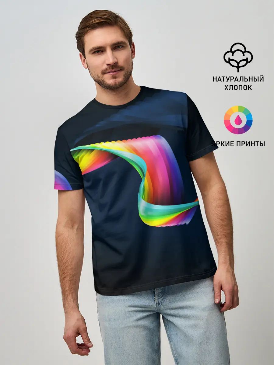 Мужская базовая футболка / OPTICAL ABSTRACT