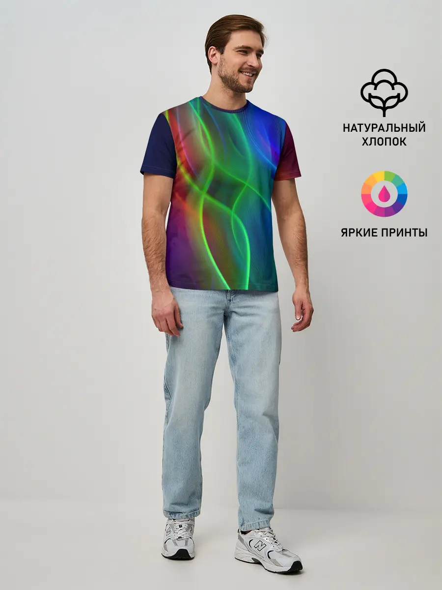 Мужская базовая футболка / НЕОНОВАЯ АБСТРАКЦИЯ
