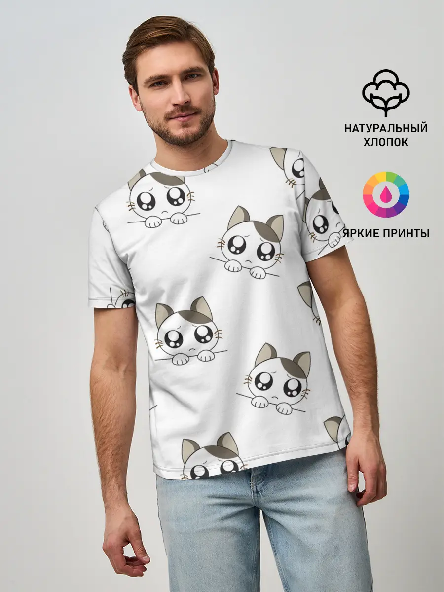 Мужская базовая футболка / Котята