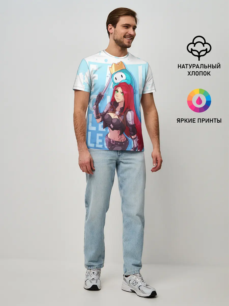 Мужская базовая футболка / Fall guys x league of legands