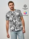 Мужская базовая футболка / Белые лошади