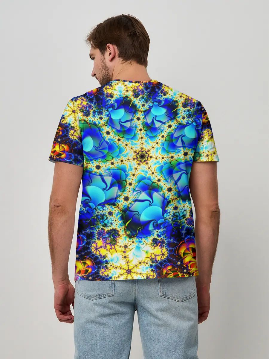 Мужская базовая футболка / ИЛЛЮЗИЯ ФРАКТАЛОВ