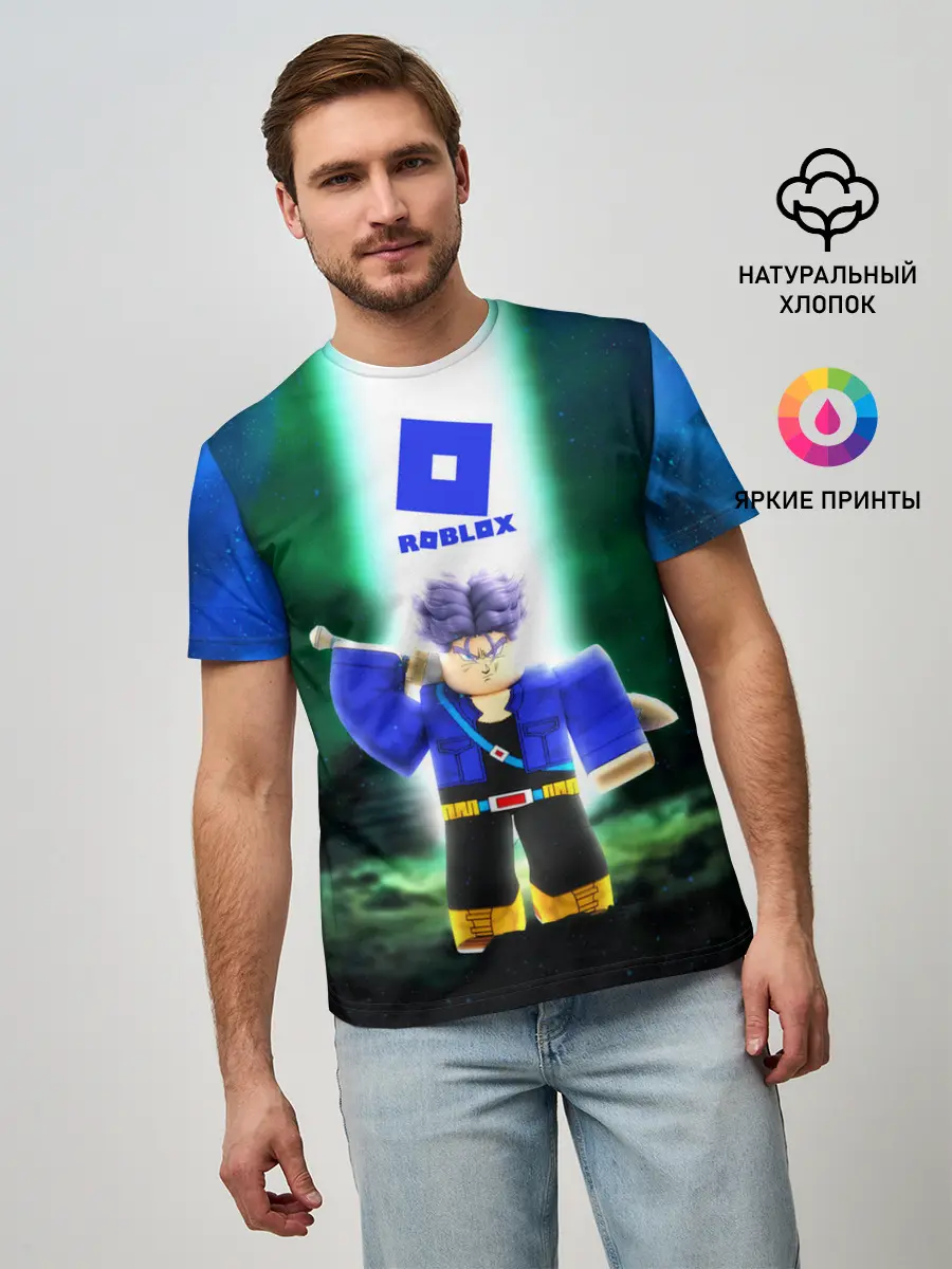 Мужская базовая футболка / DRAGONBALL | ROBLOX | РОБЛОКС
