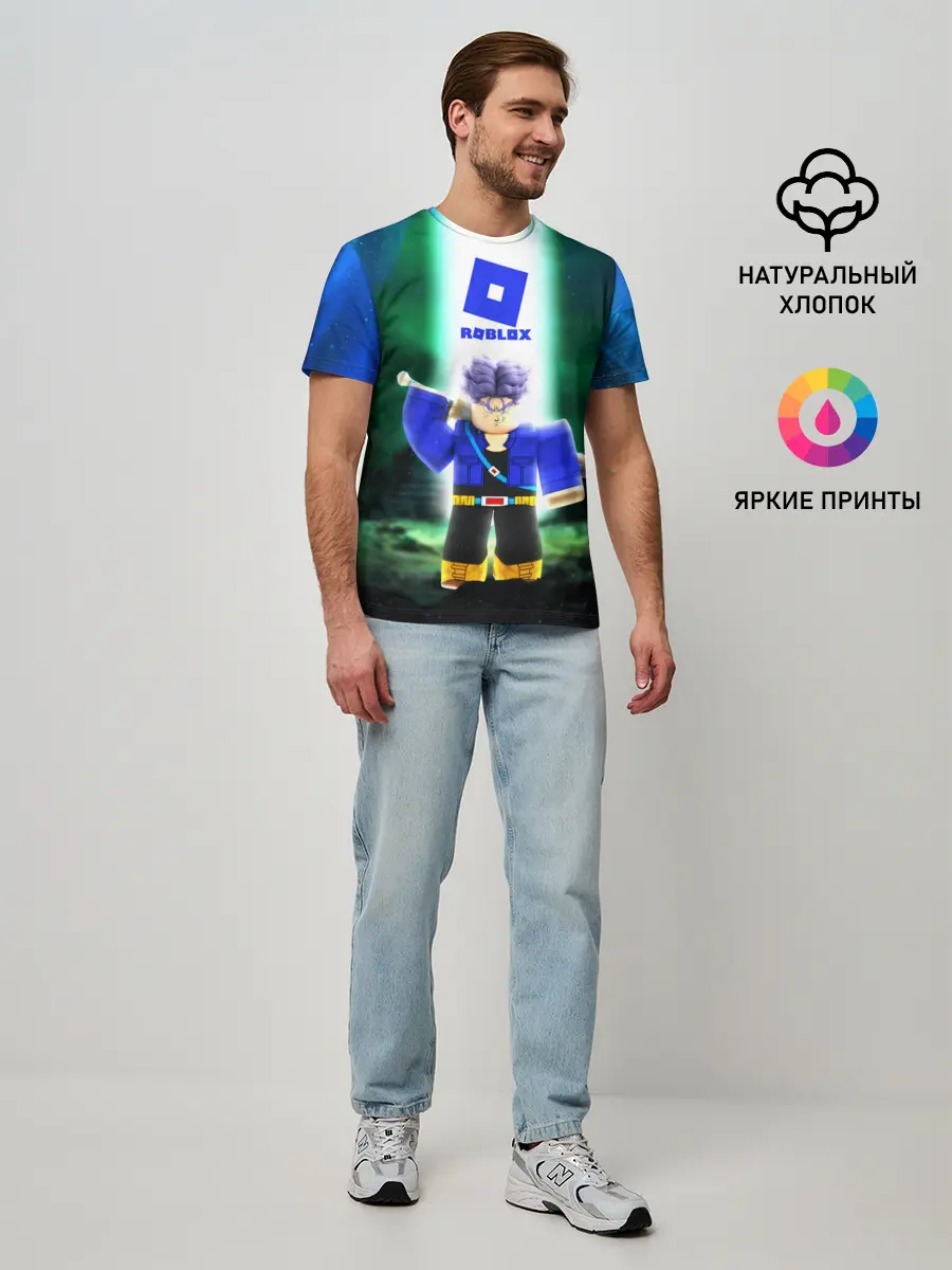 Мужская базовая футболка / DRAGONBALL | ROBLOX | РОБЛОКС