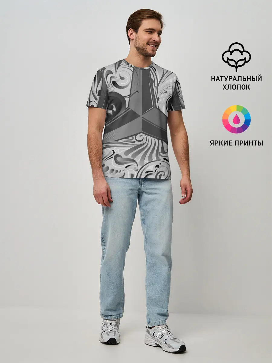 Мужская базовая футболка / MERCEDES-BENZ | МЕРСЕДЕС