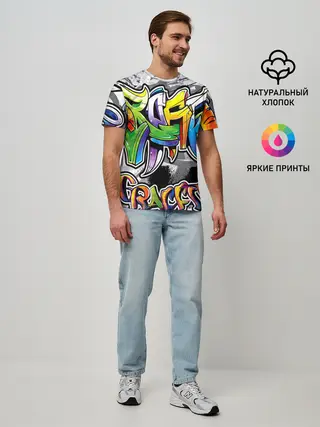 Мужская базовая футболка / city street