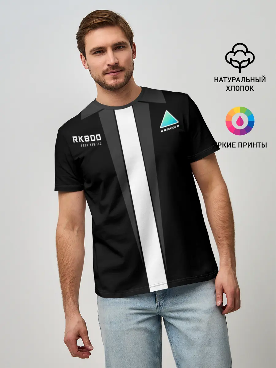 Мужская базовая футболка / RK800 без галстука