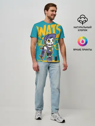 Мужская базовая футболка / Граффити Wats