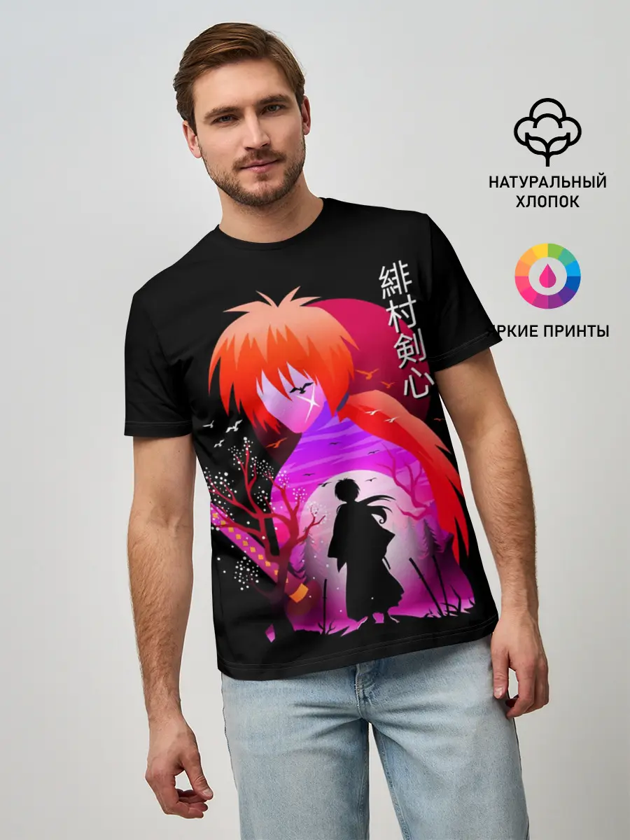 Мужская базовая футболка / Rurouni Kenshin / Бродяга Кэнсин