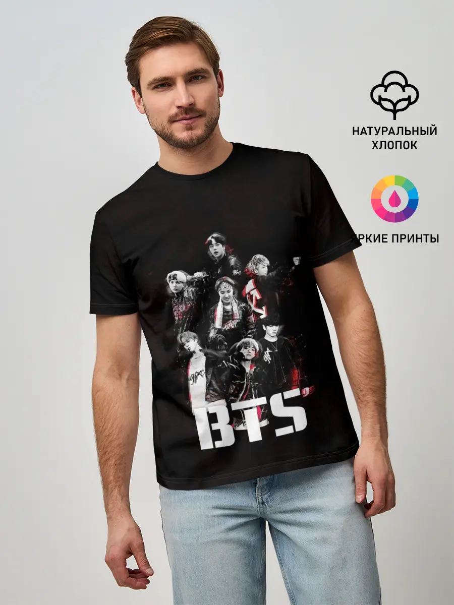 Мужская базовая футболка / BTS