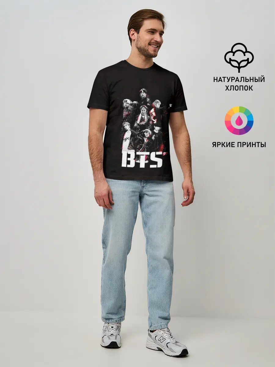 Мужская базовая футболка / BTS