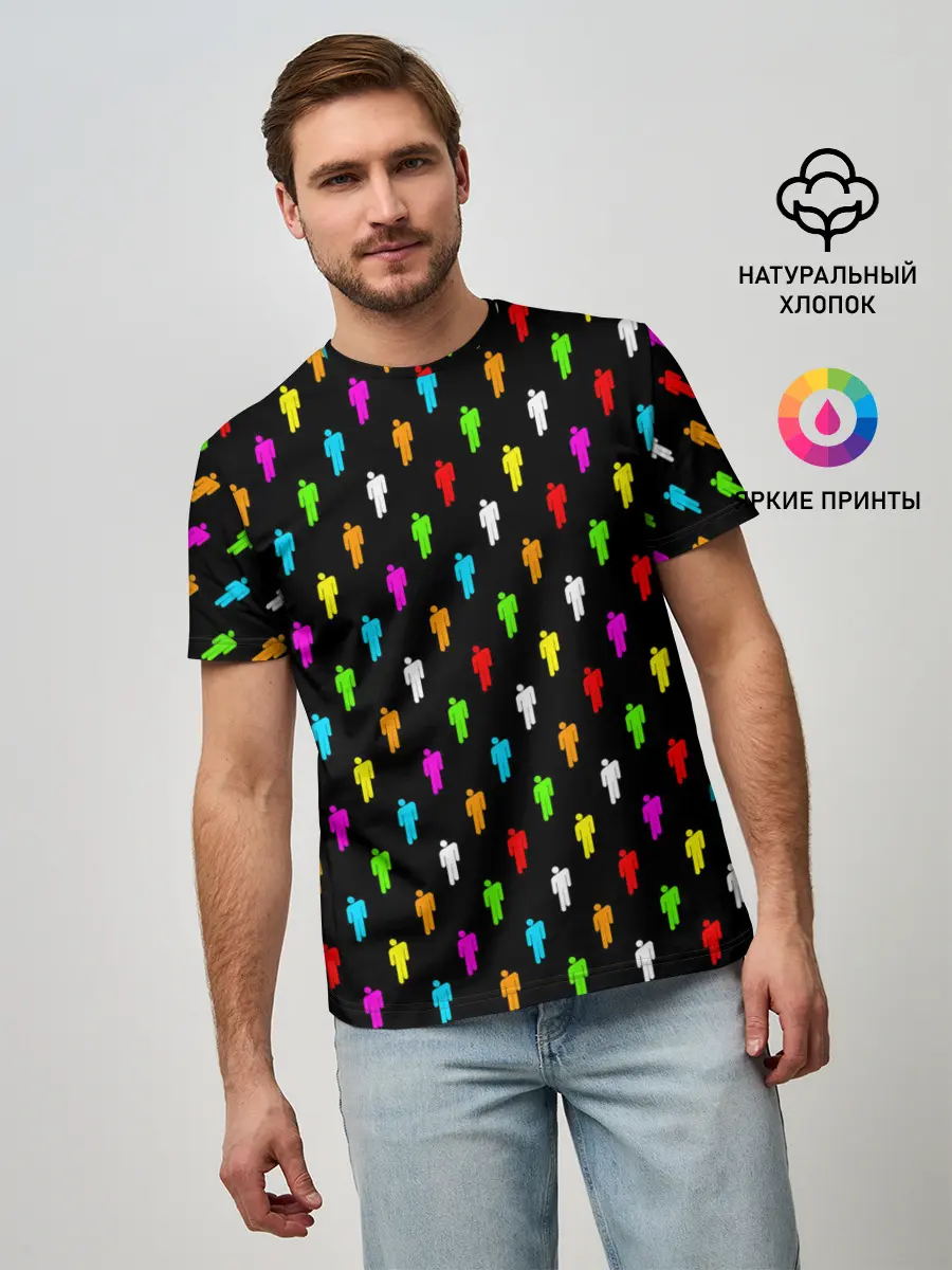 Мужская базовая футболка / BILLIE EILISH | ПАТТЕРН