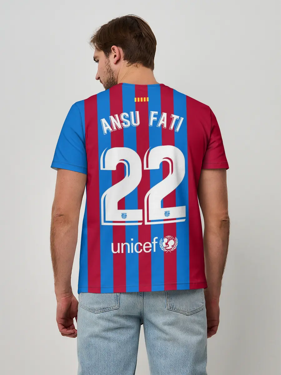 Мужская базовая футболка / Ансу Фати Барселона 2021/2022