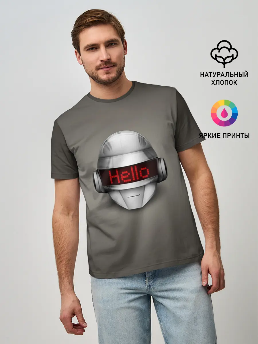 Мужская базовая футболка / Daft Punk | Hello