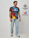 Мужская базовая футболка / CS GO STRIPES FLAME | КС ГО ПЛАМЯ