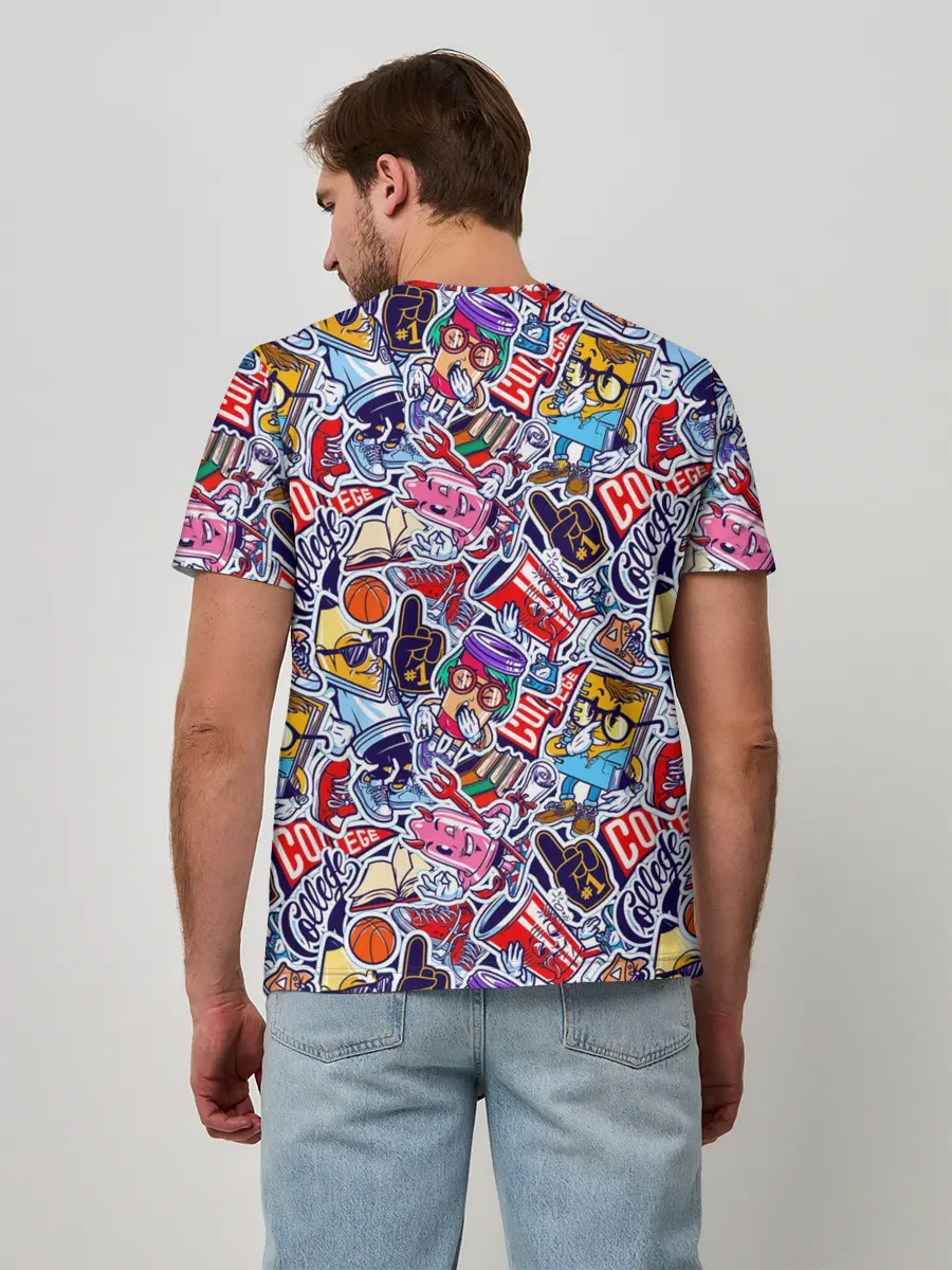 Мужская базовая футболка / Стикерпак