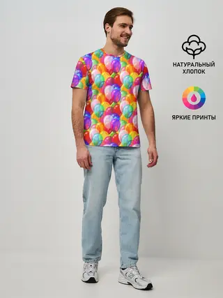 Мужская базовая футболка / Воздушные Шары